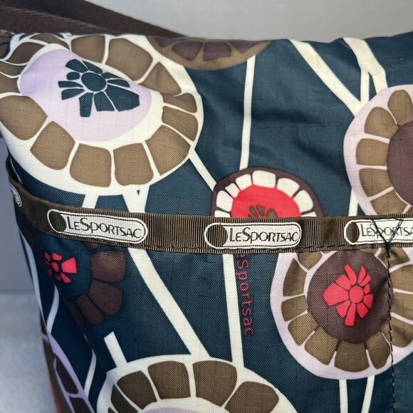 LeSportsac Tote Bag Shoulder Bag Nylon Geometric Purse - Picture 2 of 9